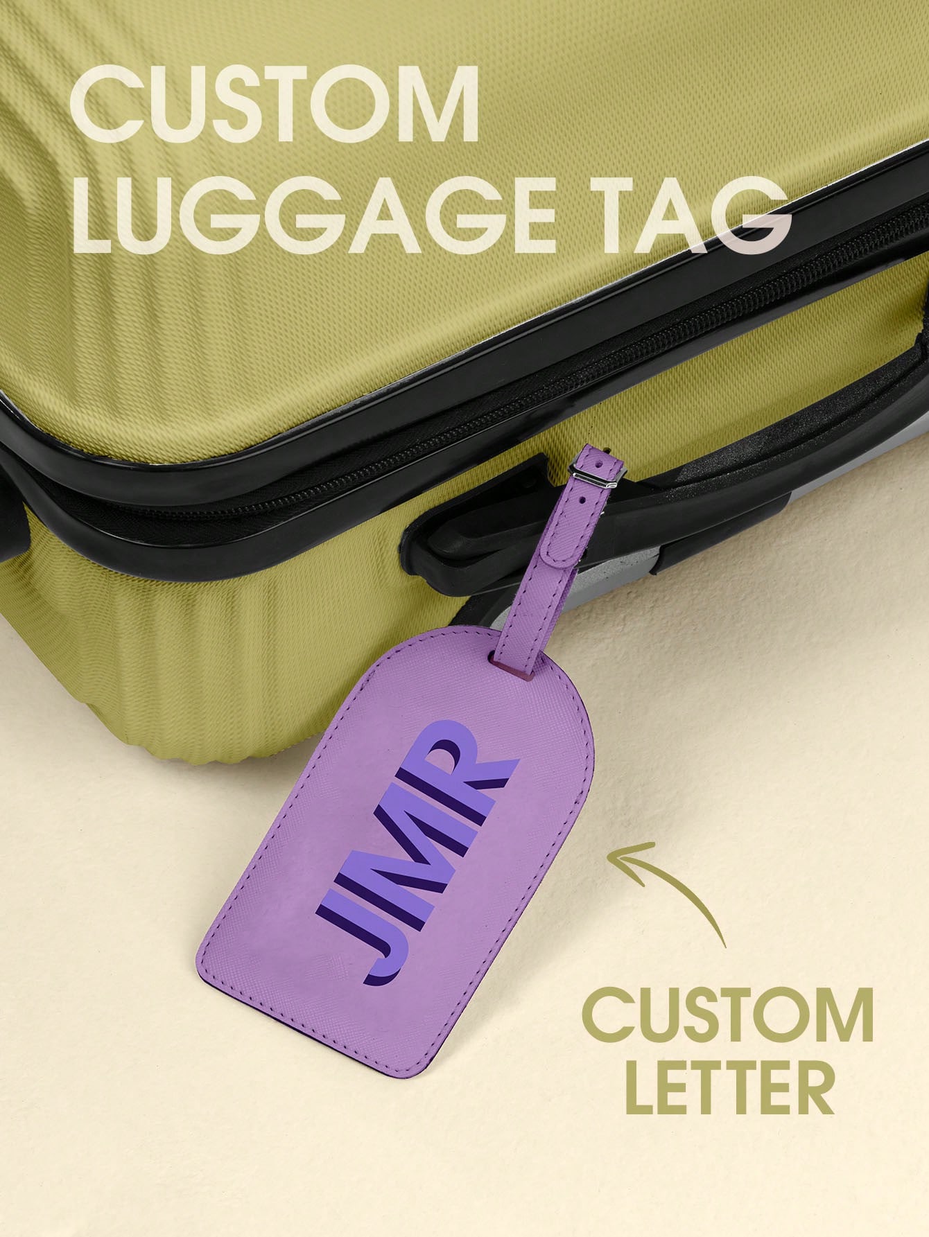 Travel Accessories Gifts - Etichetta per Bagagli Personalizzata con Iniziale,