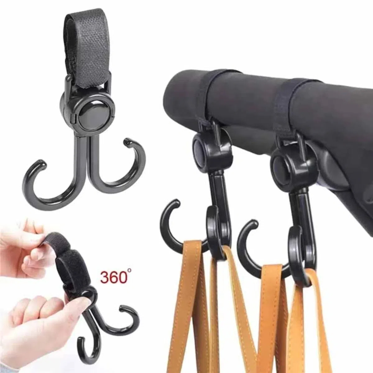 Travel Accessories For Baby - Doppi ganci girevoli Passeggino Accessori da