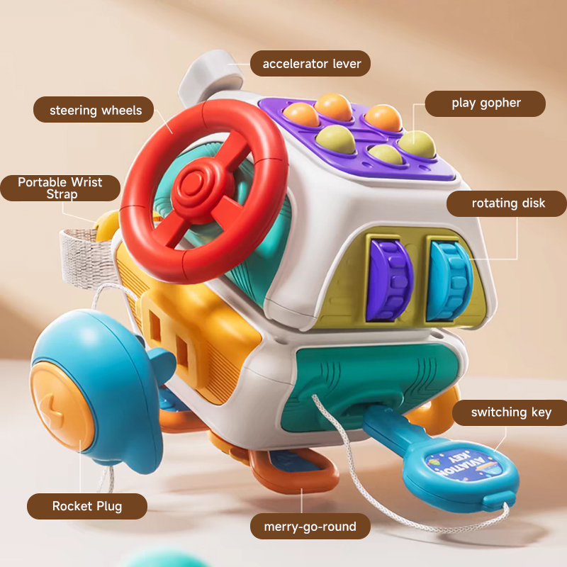 Travel Accessories For Baby - Giocattoli sensoriali Montessori Baby Busy Cube