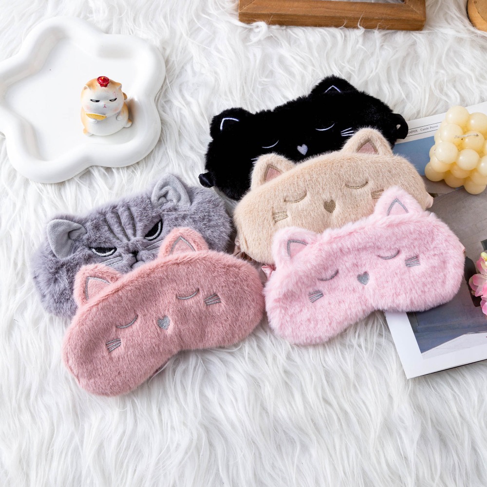Travel Accessories Eye Mask - Maschera per Dormire in Peluche a