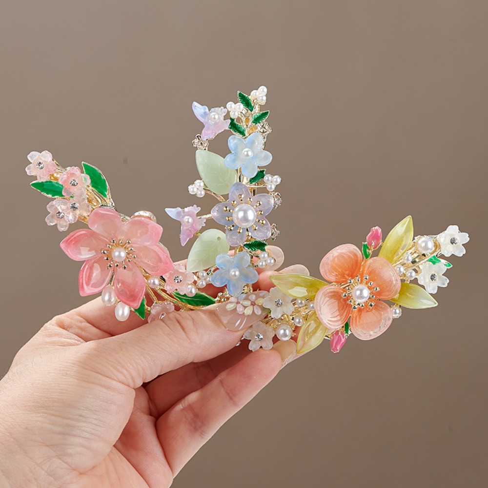 Travel Hair Accessories - Fermaglio per Capelli Floreale Stile Cinese