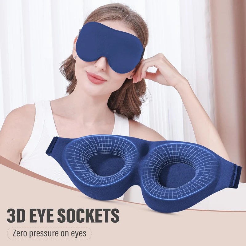 Travel Accessories Eye Mask - Maschera per Dormire 3D Traspirante Super