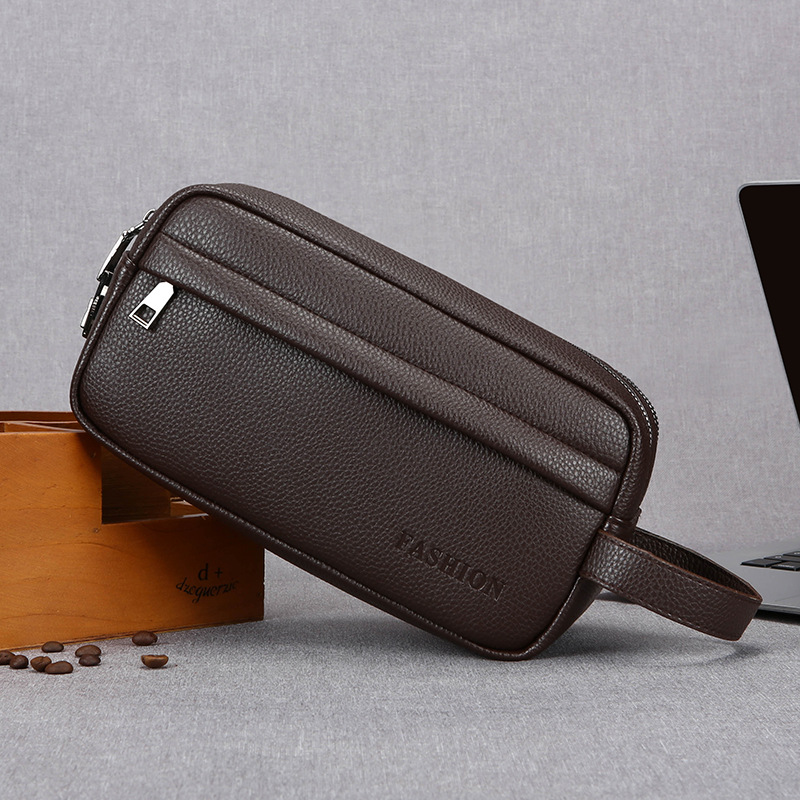 Travel Accessories Toiletry Bag - Borsa a Mano Vintage da Uomo,