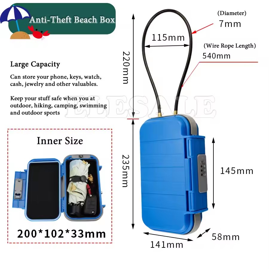 Cassetta di sicurezza da spiag - Cable Lock Combination recensione e prezzo