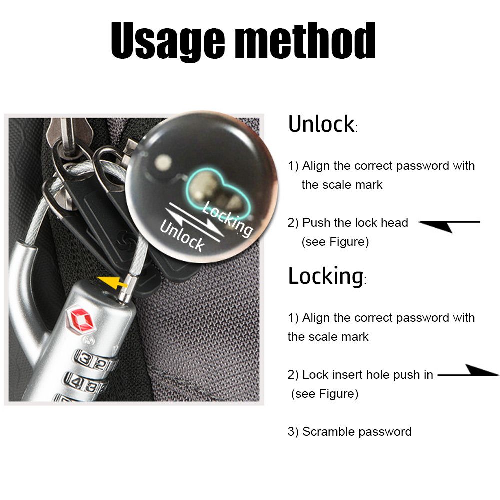 Lucchetto per Bagagli ad Alta  - Cable Lock Combination recensione e prezzo