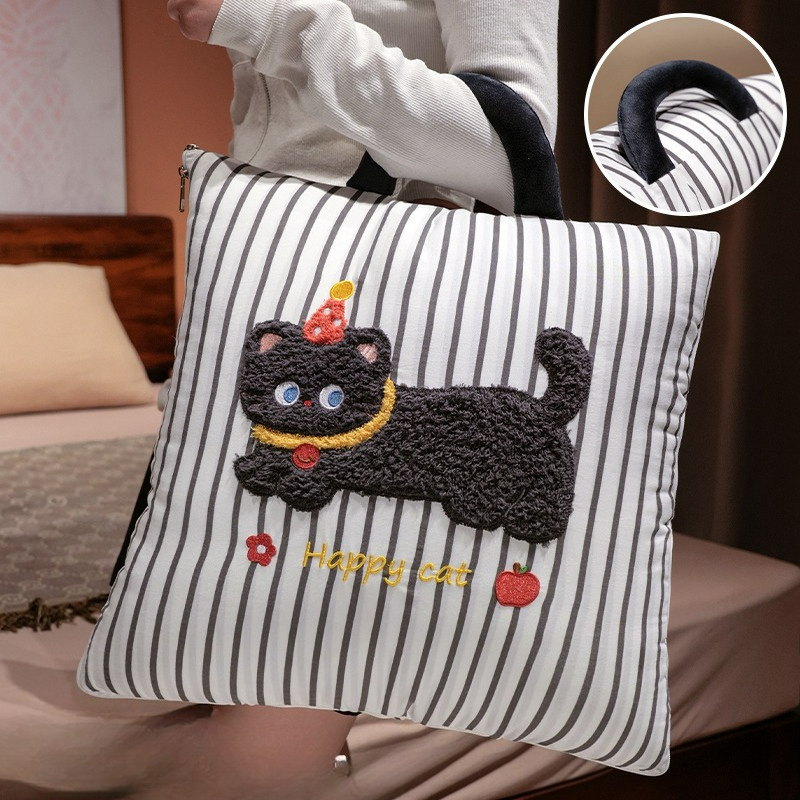 Coperta-cuscino a righe con pe - Travel Accessories Gifts recensione e prezzo