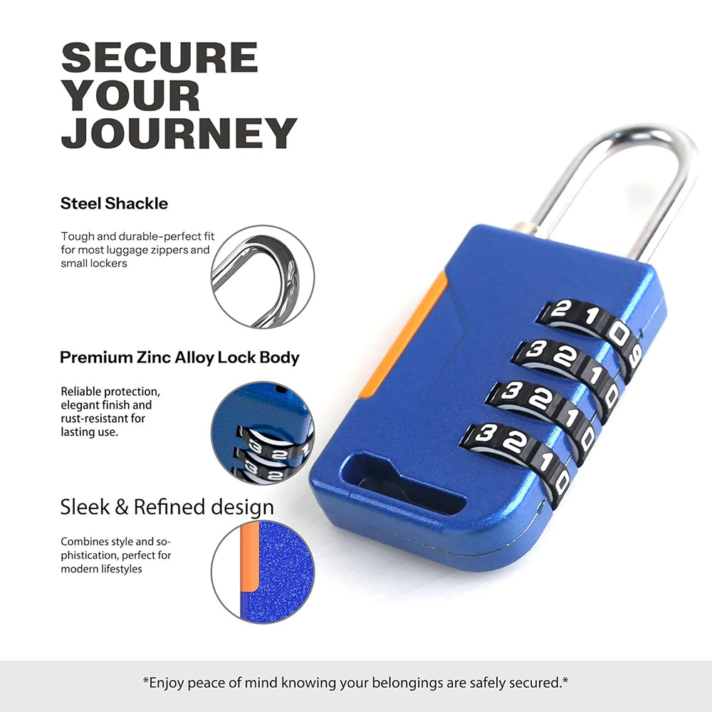 Lucchetto a combinazione a 4 c - Cable Lock Combination recensione e prezzo